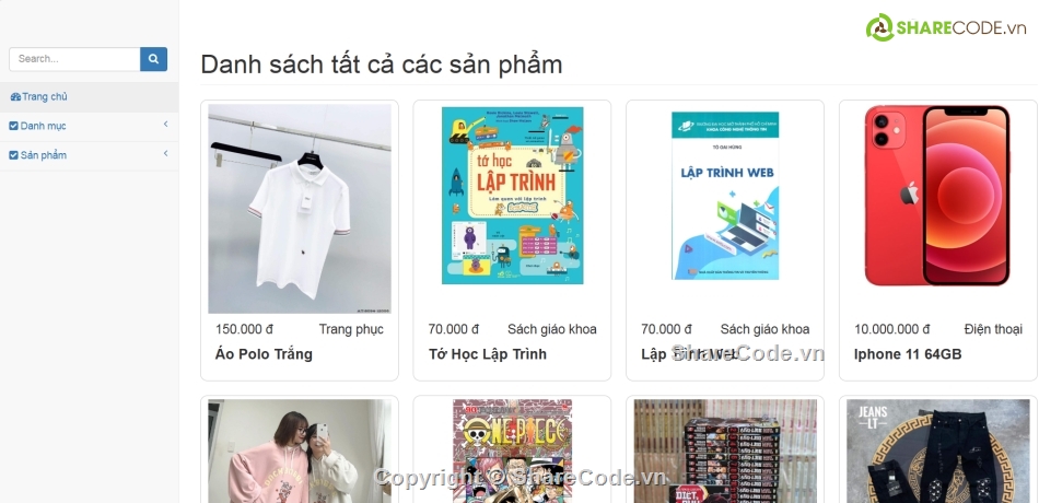 web php,web bán hàng php,php đơn giản